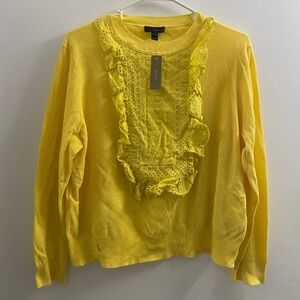 Jcrew lightweight ruffle sweater (NWT)